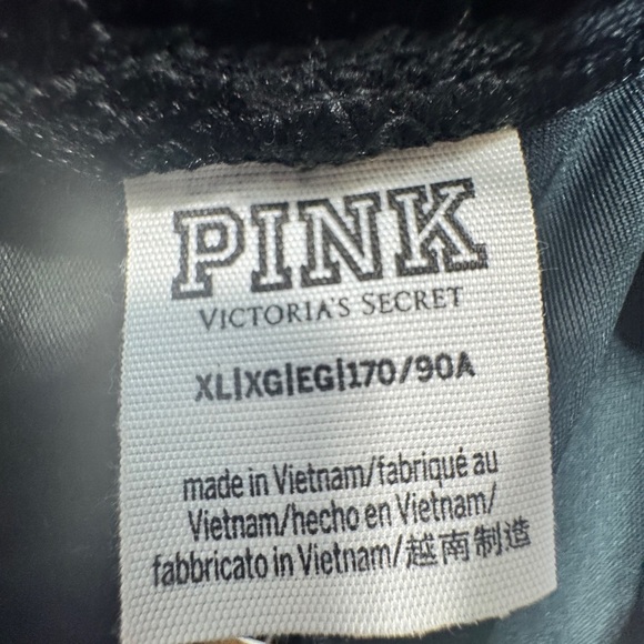 PINK by Victoria's Secret Velvet Wide-Leg Pants Black - Picture 10 of 11